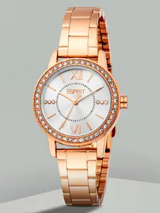 ESPRIT Women Embellished Dial & Stainless Steel Straps Analogue Watch ES1L459M0045