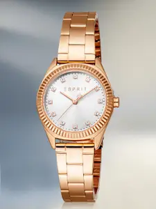 ESPRIT Women Embellished Dial & Stainless Steel Straps Analogue Watch ES1L419M0045