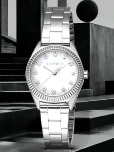 ESPRIT Women Embellished Dial & Stainless Steel Straps Analogue Watch ES1L419M0015