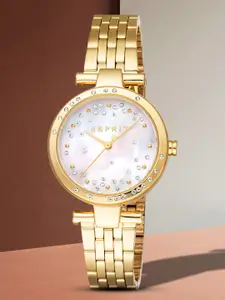 ESPRIT Women Embellished Dial & Stainless Steel Straps Analogue Watch ES1L426M0025