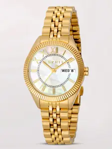 ESPRIT Women Embellished Dial & Stainless Steel Straps Analogue Watch ES1L398M0065