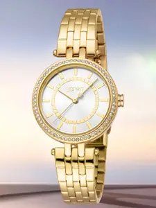 ESPRIT Women Embellished Round Dial & Stainless Steel Straps Analogue Watch ES1L327M0555