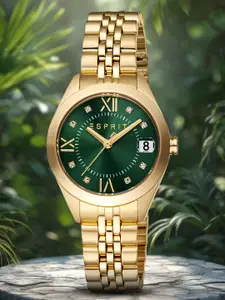 ESPRIT Women Embellished Dial & Stainless Steel Straps Analogue Watch ES1L295M2035