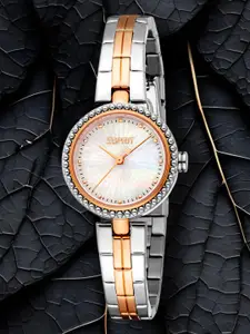 ESPRIT Women Embellished Dial & Stainless Steel Straps Analogue Watch ES1L477M0075