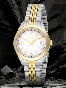 ESPRIT Women Mother of Pearl Dial & Stainless Steel Straps Analogue Watch ES1L388M0065