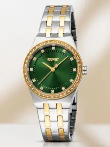 ESPRIT Women Embellished Dial & Stainless Steel Straps Analogue Watch ES1L464M0065