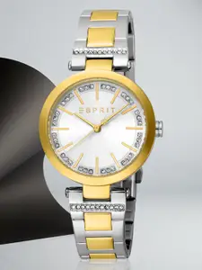 ESPRIT Women Embellished Dial & Stainless Steel Straps Analogue Watch ES1L344M0095