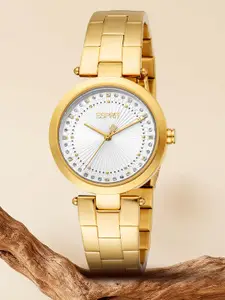 ESPRIT Women Embellished Dial & Stainless Steel Straps Analogue Watch ES1L455M0055