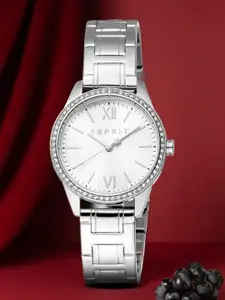 ESPRIT Women Embellished Dial & Stainless Steel Straps Analogue Watch ES1L407M0035