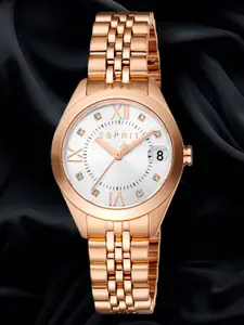 ESPRIT Women Embellished Dial & Stainless Steel Straps Analogue Watch ES1L295M2045