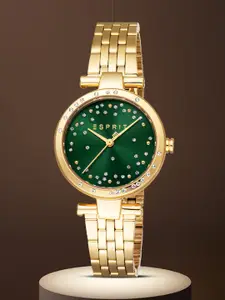 ESPRIT Women Embellished Dial & Stainless Steel Straps Analogue Watch ES1L426M0035