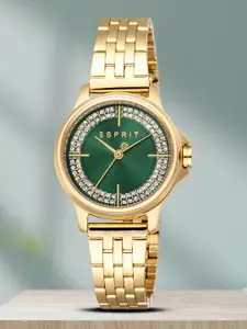 ESPRIT Women Embellished Dial & Stainless Steel Straps Analogue Watch ES1L432M0055