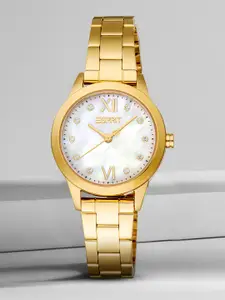 ESPRIT Women Embellished Dial & Stainless Steel Straps Analogue Watch ES1L434M0025