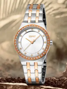 ESPRIT Women Embellished Dial & Stainless Steel Straps Analogue Watch ES1L464M0075