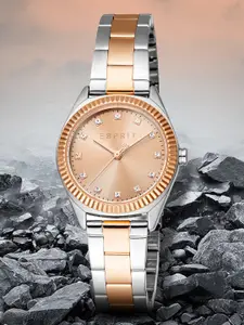 ESPRIT Women Embellished Dial & Stainless Steel Straps Analogue Watch ES1L419M0065
