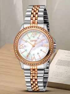ESPRIT Women Embellished Dial & Stainless Steel Straps Analogue Watch ES1L466M0095
