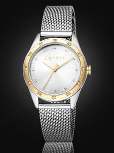 ESPRIT Women Embellished Dial & Stainless Steel Straps Analogue Watch ES1L349M0105