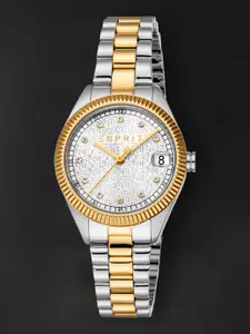 ESPRIT Women Embellished Dial & Stainless Steel Straps Analogue Watch ES1L433M0055