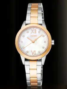 ESPRIT Women Embellished Dial & Stainless Steel Straps Analogue Watch ES1L434M0075