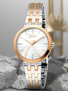 ESPRIT Women Patterned Dial & Stainless Steel Straps Analogue Watch ES1L462M0065