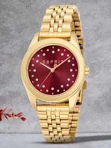 ESPRIT Women Embellished Dial & Stainless Steel Straps Analogue Watch ES1L404M0035