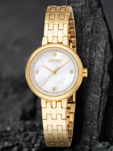 ESPRIT Women Embellished Dial & Stainless Steel Straps Analogue Watch ES1L451M0025