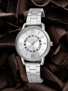 ESPRIT Women Embellished Dial & Stainless Steel Straps Analogue Watch ES1L418M0105