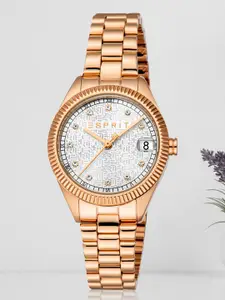 ESPRIT Women Embellished Dial & Stainless Steel Straps Analogue Watch ES1L433M0045