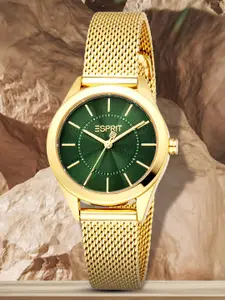 ESPRIT Women Patterned Dial & Stainless Steel Straps Analogue Watch ES1L434M0095