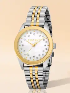 ESPRIT Women Embellished Dial & Stainless Steel Straps Analogue Watch ES1L404M0055