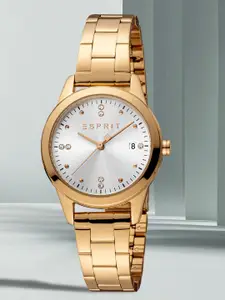 ESPRIT Women Embellished Round Dial & Stainless Steel Straps Analogue Watch ES1L239M3075