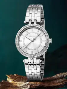 ESPRIT Women Embellished Dial & Stainless Steel Straps Analogue Watch ES1L327M0545
