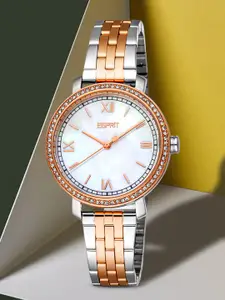ESPRIT Women Embellished Dial & Stainless Steel Straps Analogue Watch ES1L401M0105