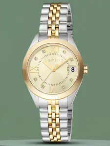 ESPRIT Women Embellished Dial & Stainless Steel Straps Analogue Watch ES1L295M2055