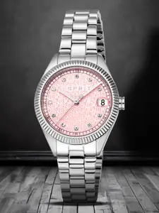 ESPRIT Women Embellished Dial & Stainless Steel Straps Analogue Watch ES1L433M0015