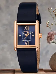 ESPRIT Women Printed Dial & Leather Straps Analogue Watch ES1L472L0035