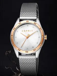 ESPRIT Women Embellished Dial & Stainless Steel Straps Analogue Watch ES1L349M0115