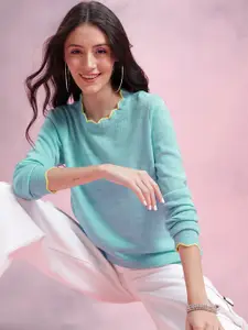 DressBerry Round Neck Acrylic Pullover