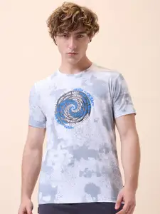 Status Quo Men Abstract Printed Round Neck Regular Fit T-shirt