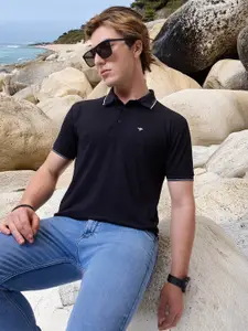 Status Quo Men Solid Polo Collar Regular Fit T-shirt