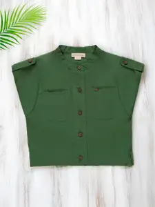 Purple United Kids Band Collar Shirt Style Top