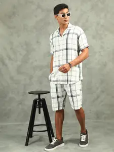 beevee Checked Shirt Collar Shirt With Shorts