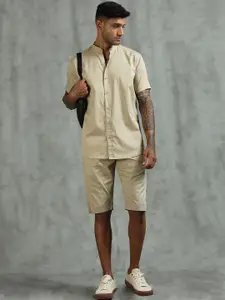 beevee Band Collar Shirt With Shorts