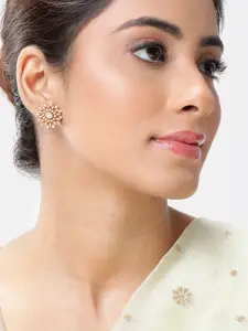 Peora Gold-Plated Cubic Zirconia Floral Studs