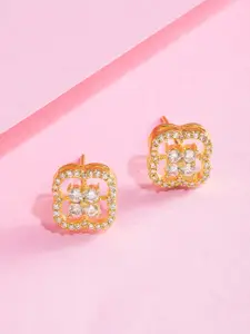 Peora Gold-Plated Cubic Zirconia Geometric Studs