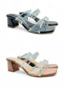 FABBMATE Women Pack of 2 Pairs Heels