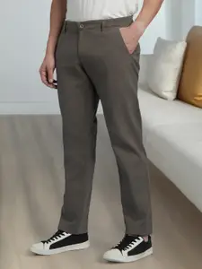 Dennis Lingo Men's Solid Straight Fit Chinos Trousers