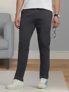 Dennis Lingo Men's Solid Straight Fit Chinos Trousers