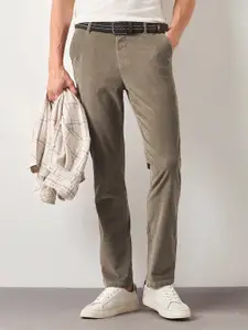 Red Flame Men Relaxed Fit Cotton Corduroy Trousers