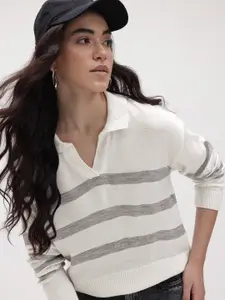 The Roadster Life Co. Striped Acrylic Pullover